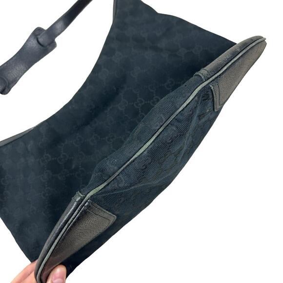 Gucci Black GG Monogram Princy Top Handle Shoulder Hobo Bag - Picture 5 of 9